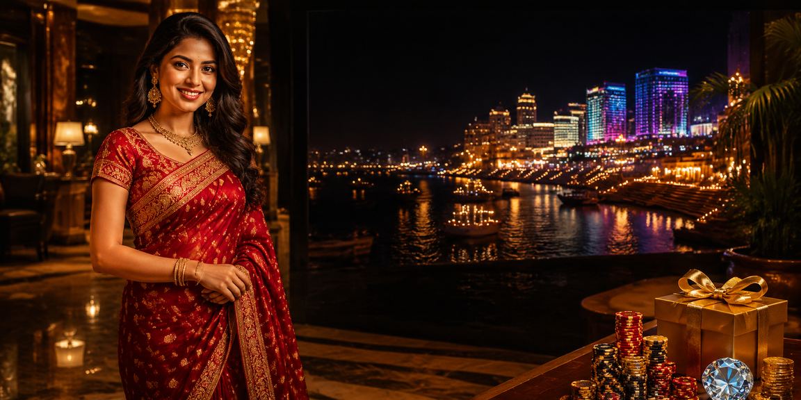 Vibrant entertainment and casino ambiance in Varanasi, India